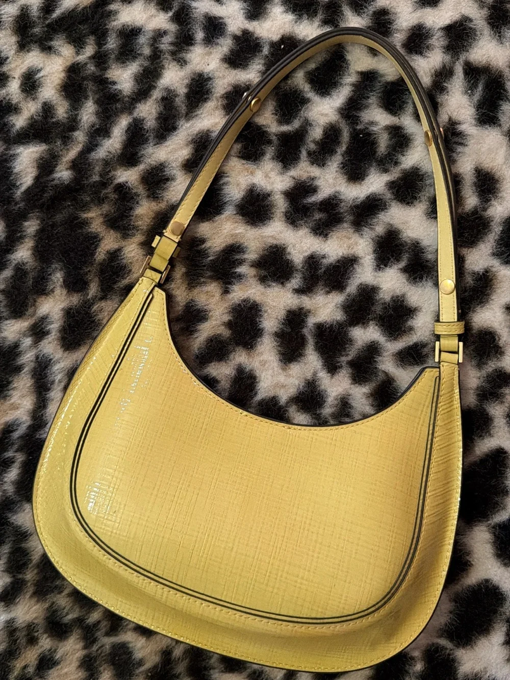 Tory Burch Lemon Yellow Leather Shoulder Hobo
